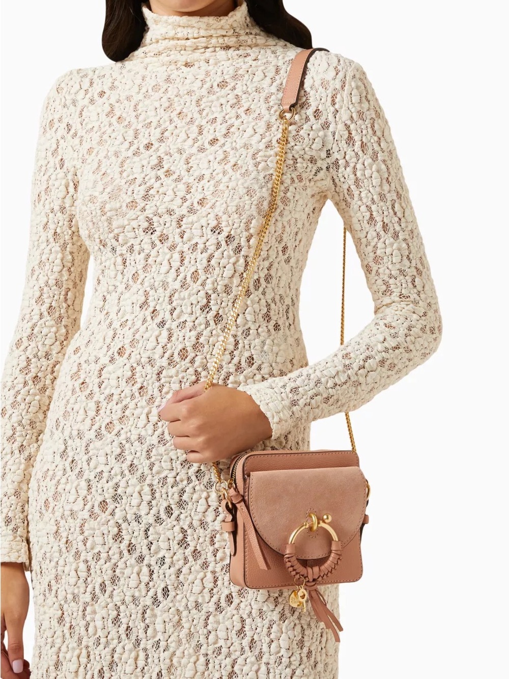 SEE BY CHLOÉ Joan light pink grainy camera bag - Picture 12 of 12